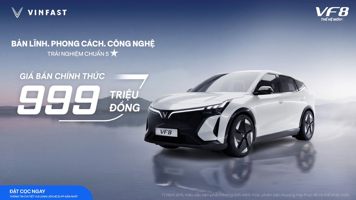 VinFast VF 8 thế hệ mới ra mắt với giá từ 999 triệu đồng