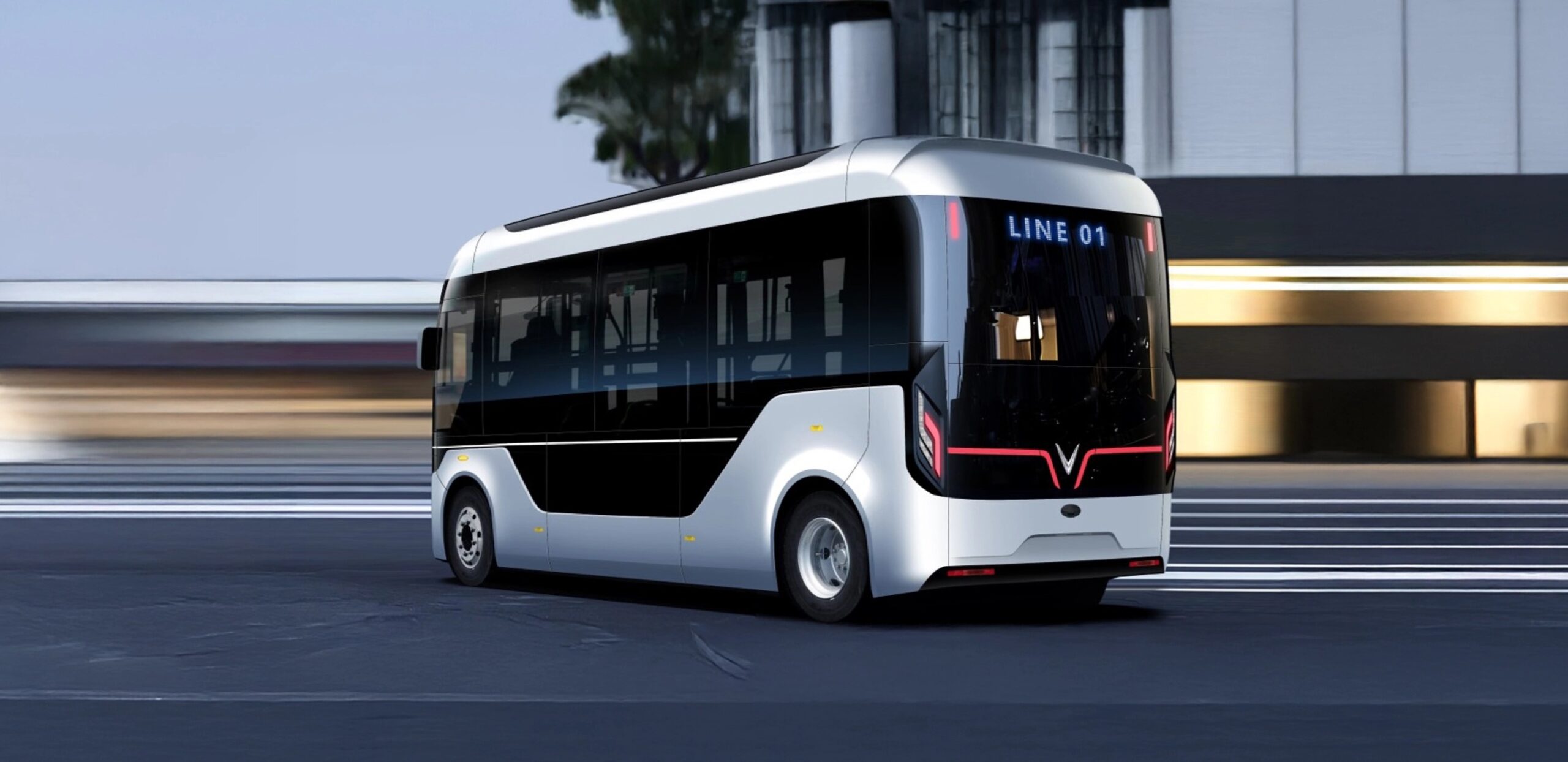 VinFast EBus góc nhìn đuôi xe