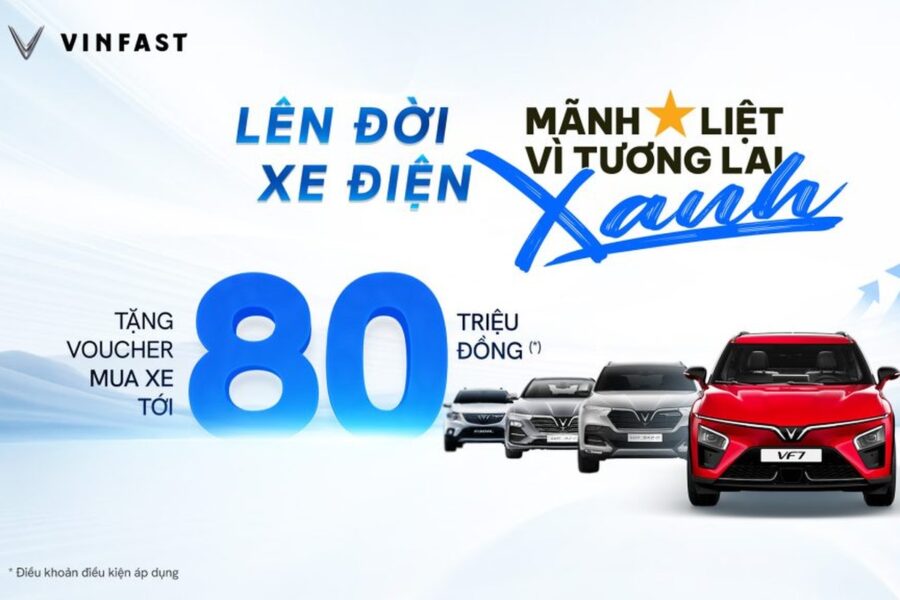VinFast Vĩnh Long tặng voucher đổi xe điện đến 80 triệu đồng