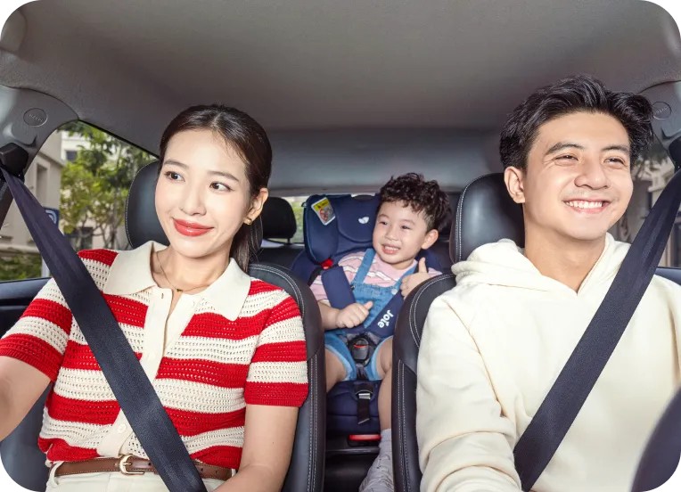 VinFast VF5 nội thất hàng ghế trước, phù hợp gia đình có trẻ nhỏ